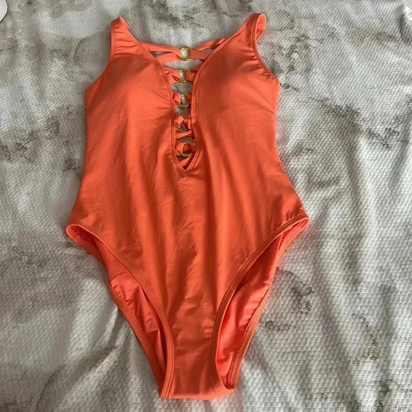 Bleu Rod Beattie Plunging Ring One-Piece Swimsuit - Picture 4 of 12